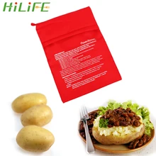 HILIFE Washable Cooker Bag Quick Fast Baked Potatoes Rice Pocket Microwave Baking Potatoes Bag Easy To Cook Steam Pocket