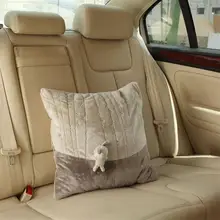 На молнии стиль автомобиля тонкое стеганое одеяло квадратной формы подушки с медвежонком куклы(хаки и коричневый