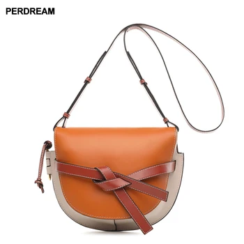 

European and American fashion bow semi-circle mini bag star with retro women's bag color leather shoulder Messenger bag