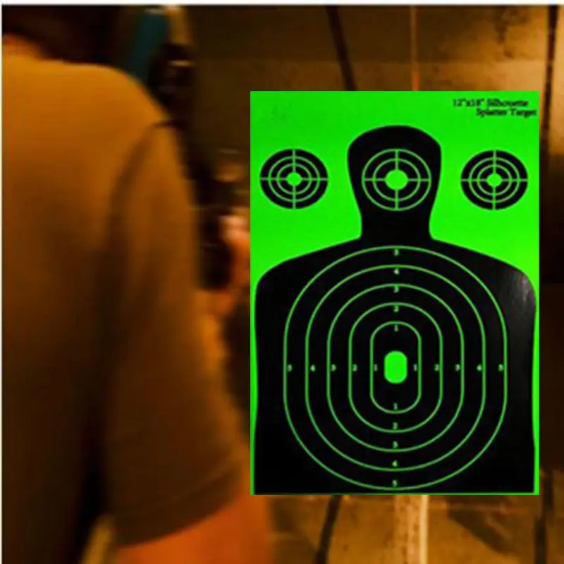 Premium Paper Shooting Targets 18x12" Silhouette Reactive Burst Bright Target 