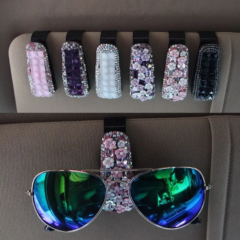 Car Sunglasses Clip Car Accessories Interior Sun Glasses Holder