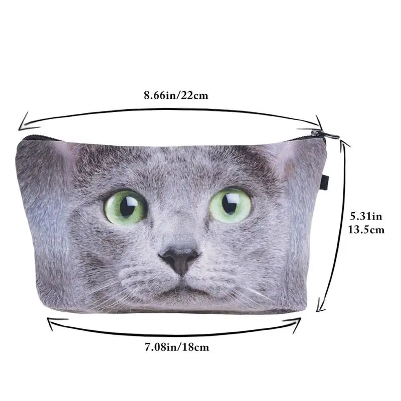 Kawaii الحيوانات الزهور المنظم التجميل حقائب النساء الفتيات 3D الكلب القط الصلصال حقائب يد ل ماكياج الضروريات السفر