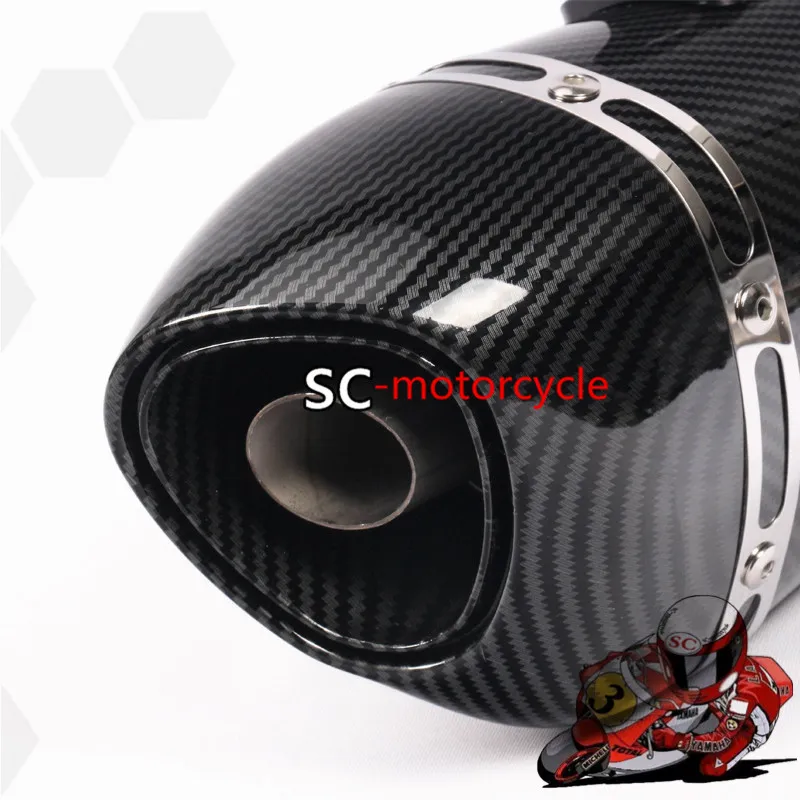 470mm de la bici de la suciedad Universal de Escape de la motocicleta tubo de Escape silenciador con DB asesino pegatina para Ninjia300 Z750 R25 TMAX530 R6