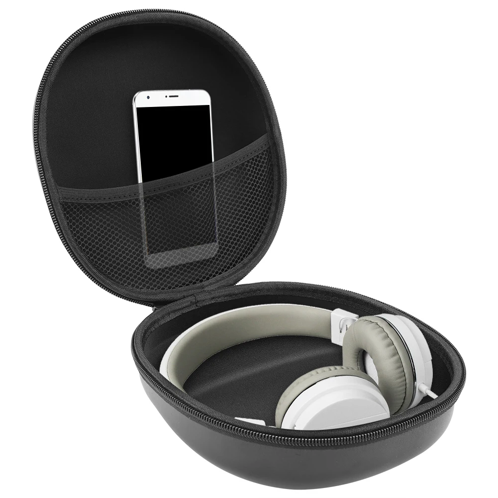 

Portable Large Earphone Storage Box Head-Mounted Anti-Pressure Earphone Case Universal Storage Earphone Headphone Storage Box