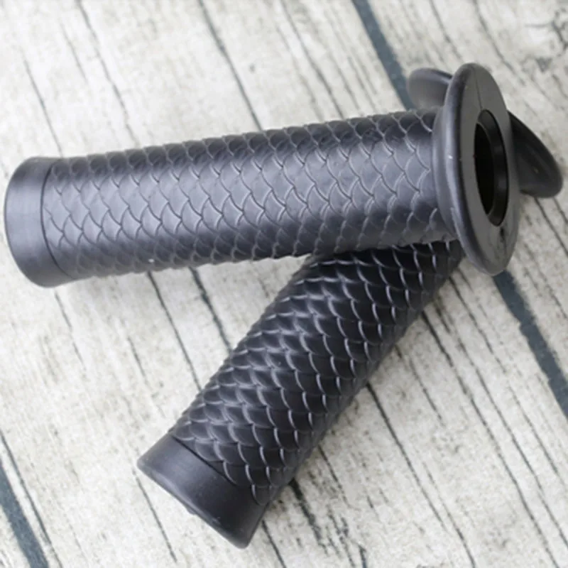 

Black 1pair Vintage Motorcycle 7/8" 22MM Universal Handlebar Grip Handle Bar Motorbike Grips Accessories