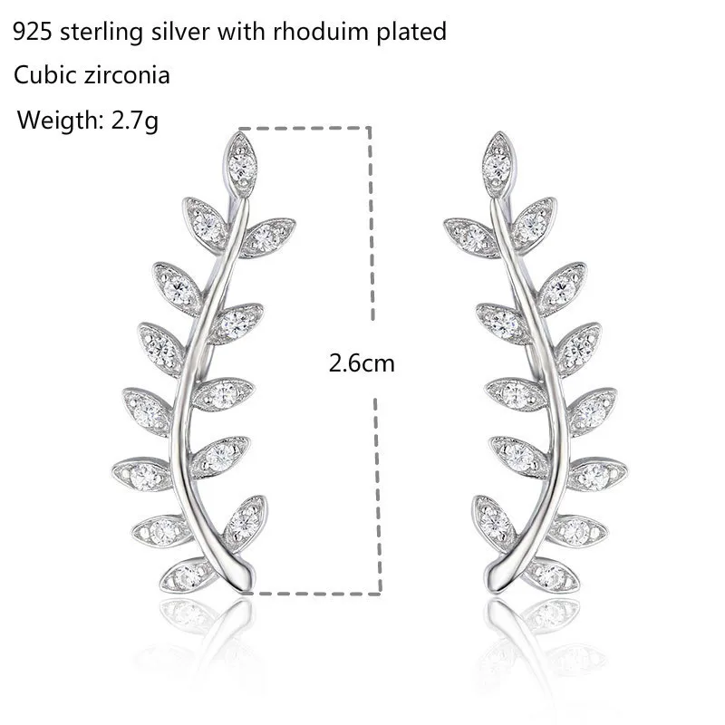 925 пробы серебряные серьги-гвоздики для женщин и девушек, ювелирные изделия Orecchini Aros Aretes