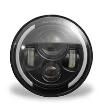 1 pc 7 Pollici H4/H13 IP67 75 W 150 W Halo Angolo Degli Occhi LED Del Faro Della Lampada Impermeabile Del Faro per Wrangler Auto Car Faro