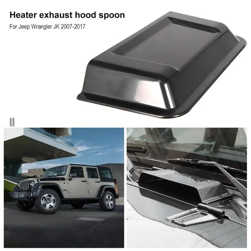 

ABS Plastic Cowl Heater Air Vent Hood Scoop Intake Cover for Jeep Wrangler TJ JK 2007-2017 Car Exterior Accessories Heater Parts