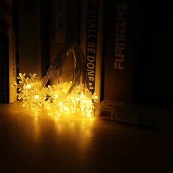 

10Leds Christmas Tree Snow Flakes Led String Fairy Light Xmas Party Home Wedding Garden Garland Christmas Decorations