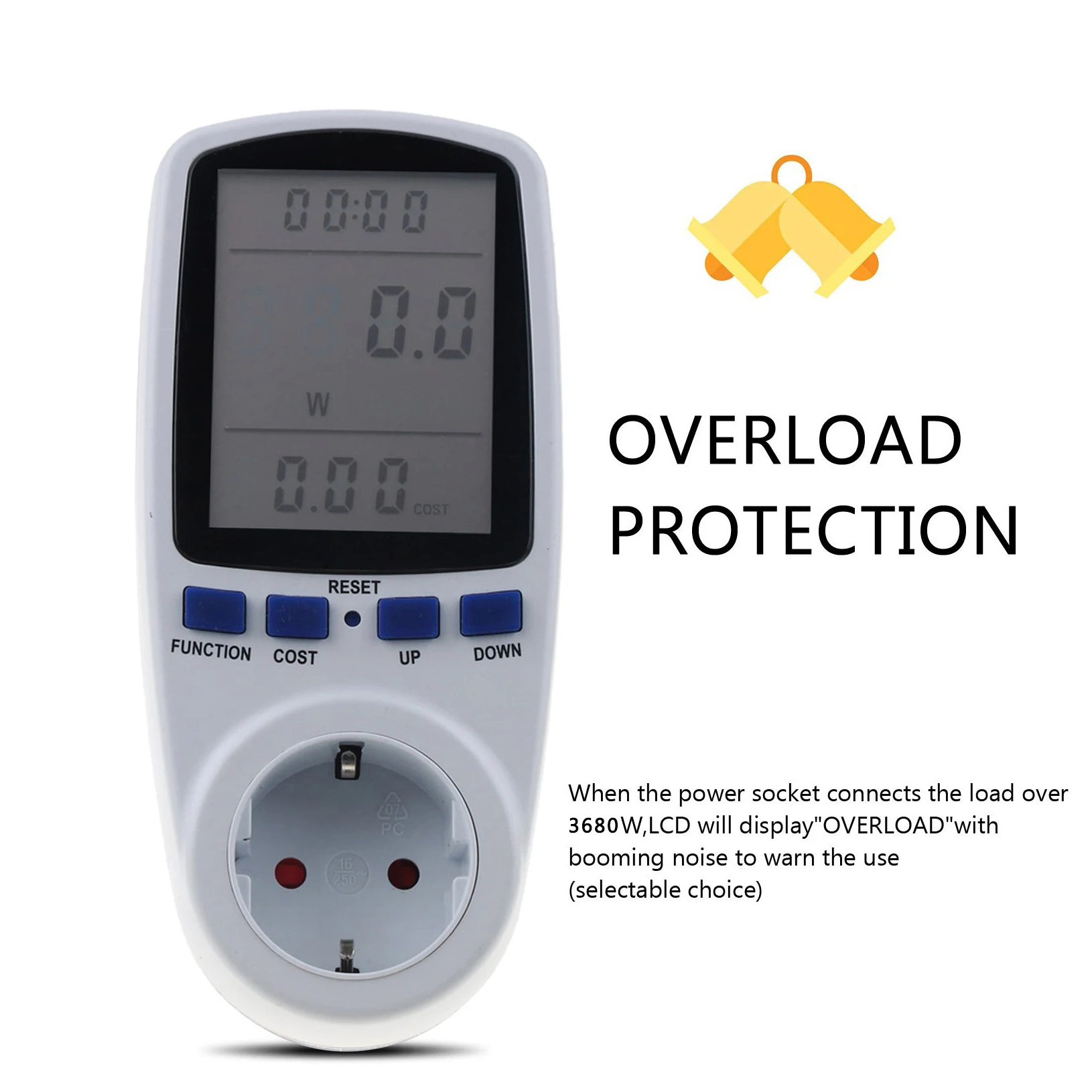 230v Digital Wattmeter Energy Voltage Power Meter Analyzer Electronic Measuring Outlet Socket | Инструменты