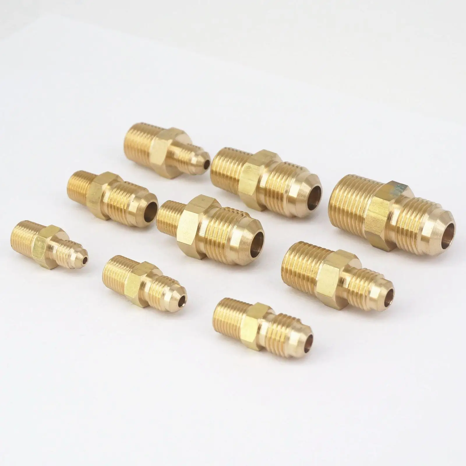 BR-15 1/4" Male Flare x 3/8" Male Flare FOR TUBING O.D Details about   Brass FLARE Adapter 