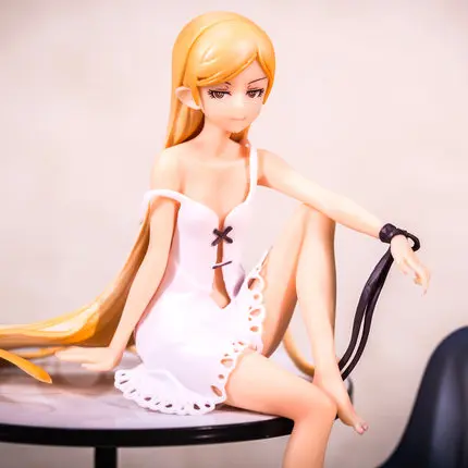 Фигурки героев аниме Monogatari Bakemonogatari Oshino Shinobu белые игрушки 19 см|Игровые фигурки и