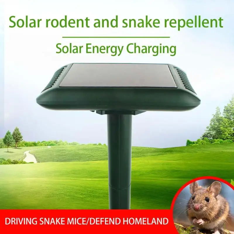 

Solar Ultrasonic Electronic Dog Snake Repeller Garden Sensor Animal Chaser Deterrent Rodent Mouse Pest Repeller Pest Control