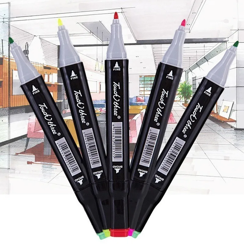 

Oily Pen Double-headed Nib Student painting Art school Horticultural Landscape Design marker