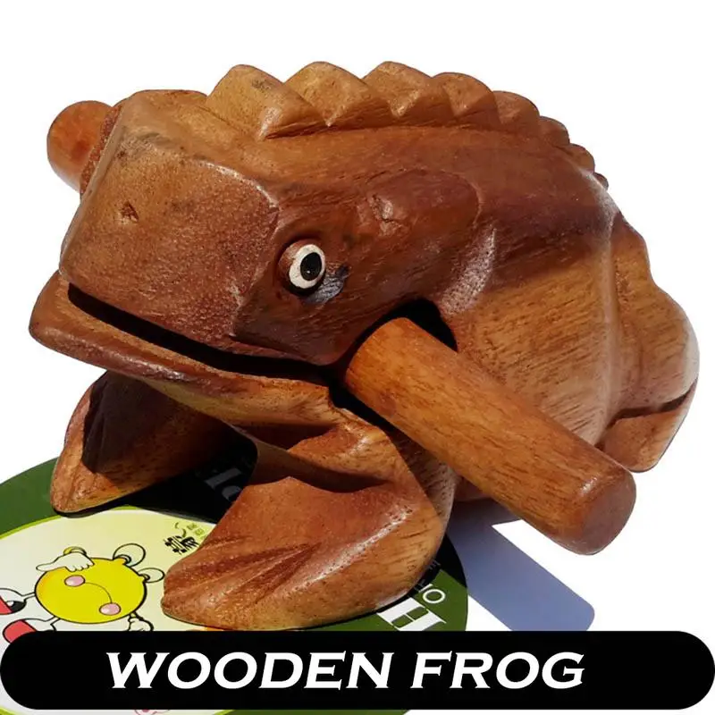 

Orff Instrument Wood Frog Tone Block Carved Croaking Wood Percussion Musical Sound Wood Frog Tone Block Toy