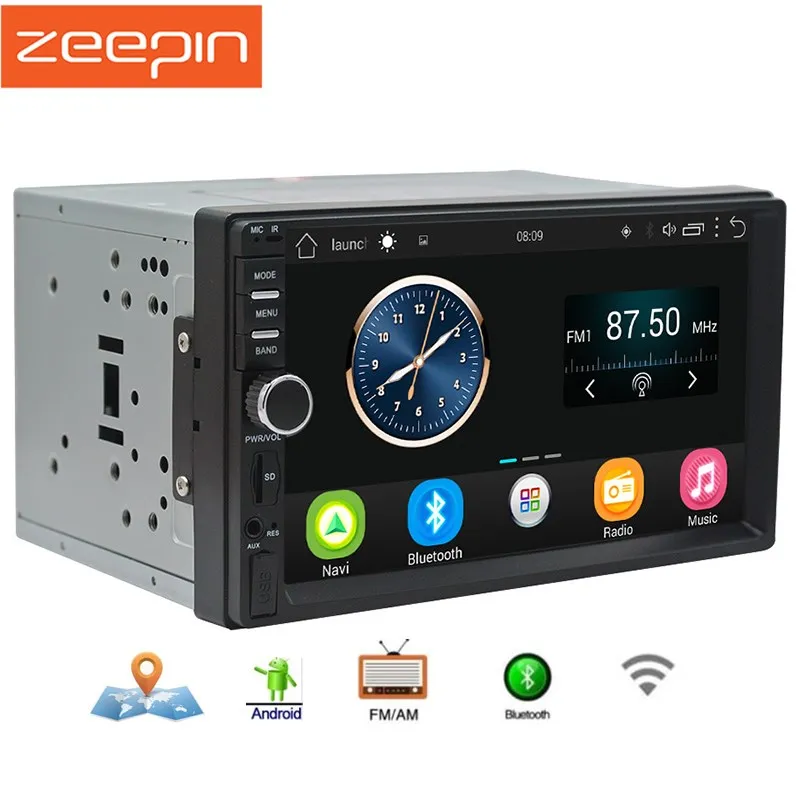 

Zeepin 2din Android Car Radio Stereo 7"1024*600 Universal Car Player GPS Navigation Wifi Bluetooth Am FM Radio Audio Player