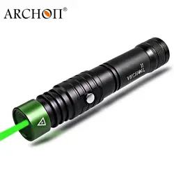 ARCHON J1 100 м лазерная указка для дайвинга, зеленая лазерная указка, мощный светодиодный тактический лазерный фонарик 18650 батарея, опционально