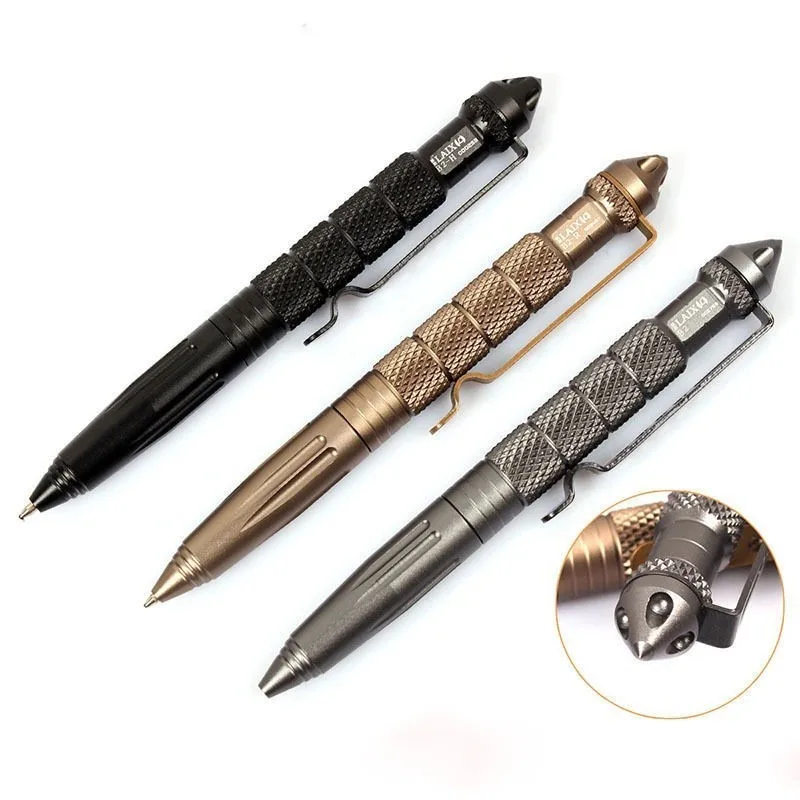 

1PCS Multifunction Portable Self Defense Outdoor Personal Safety Protective Ballpoint Pen Ball Pen Stationery Writing Pen 03682