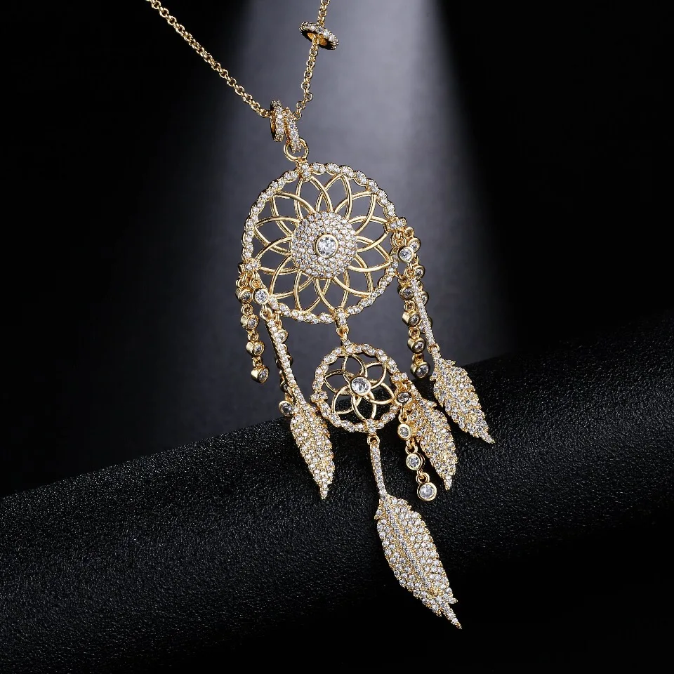 UMGODLY New Arrival Luxury Cubic Zirconia Indians Dream Catcher