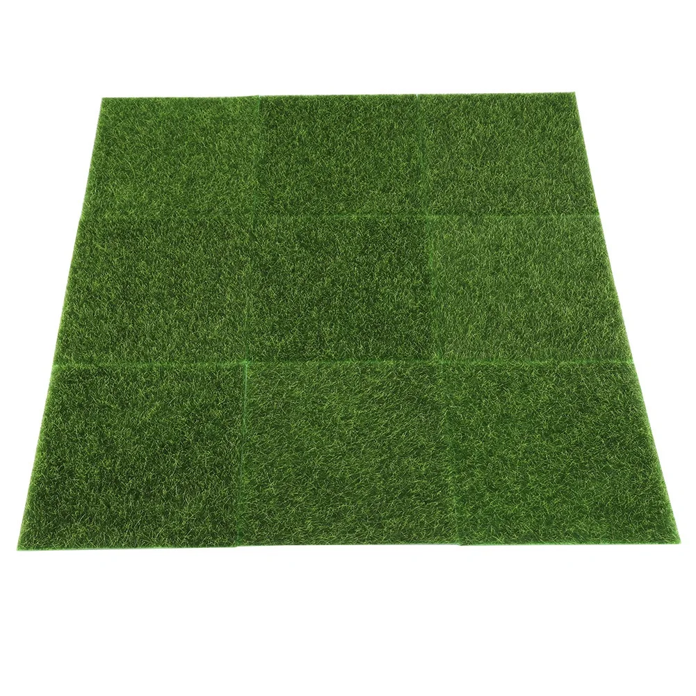 

10 PCS Real Touch Fake Moss Artificial Grass Mat Turf Lawn Garden Micro Landscape Moss Grass Flores Ornament Home Garden Decor