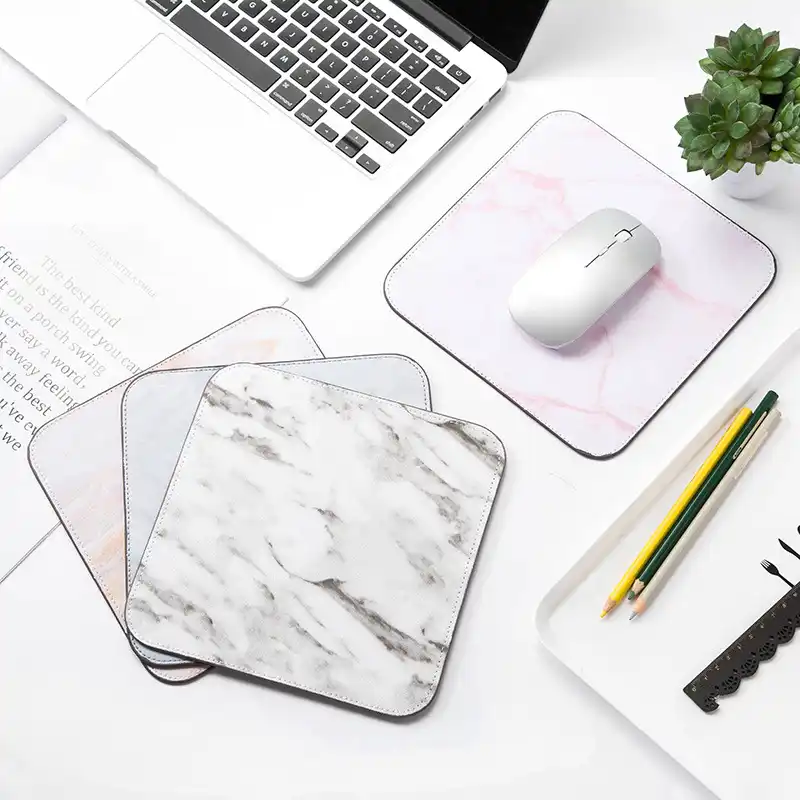 Cute Marble Office Desk Mat Office Desk Accessories Set Office