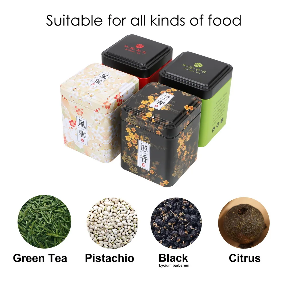 HILIFE многофункциональный органайзер, кухонные аксессуары, чайная коробка, металлический квадратный контейнер для чая, контейнер для кофе, банок для порошка, чайная посуда