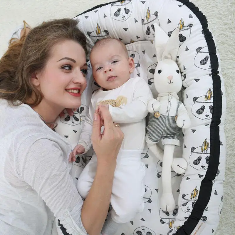  Baby Bassinet for Bed Lounger Breathable Hypoallergenic Bed Cotton Portable Crib for Bedroom Travel - 33005201407