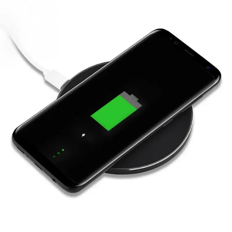 Беспроводной Зарядное устройство светодиодный Быстрая зарядка для iphoneX8/7/6/6 S samsung