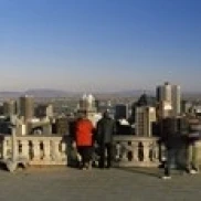 Tourists at an observation point Chalet du Mont-Royal Mt Royal Kondiaronk Belvedere Montreal Quebec Canada (18 x 6) | Дом и сад
