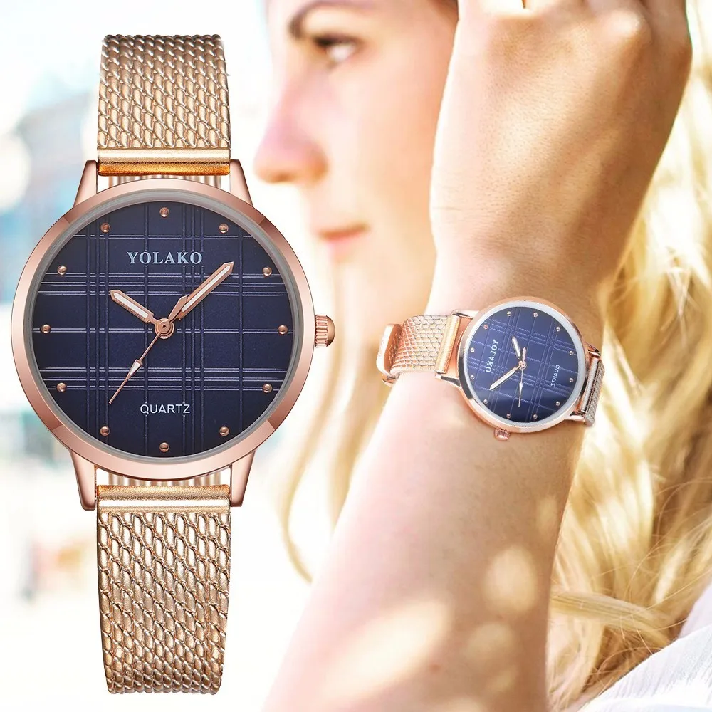 

YOLAKO Ultra Thin Plastic Leather Belt Watch Fashion Women Dress Watch Casual Luxury Ladies Quartz Wristwatches Relogio Feminino