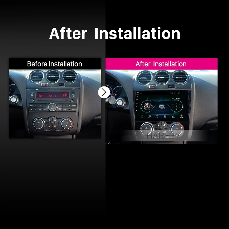 Top Harfey 9 inch Android 8.1 for Nissan Teana ALTIMA 2008-2012 Auto A/C Multimedia Player HD Touchscreen Radio with GPS Navi WIFI 5