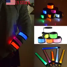 Pudcoco отражающий свет повязки на руку ремень безопасности ремень для ночной бег велопрогулки