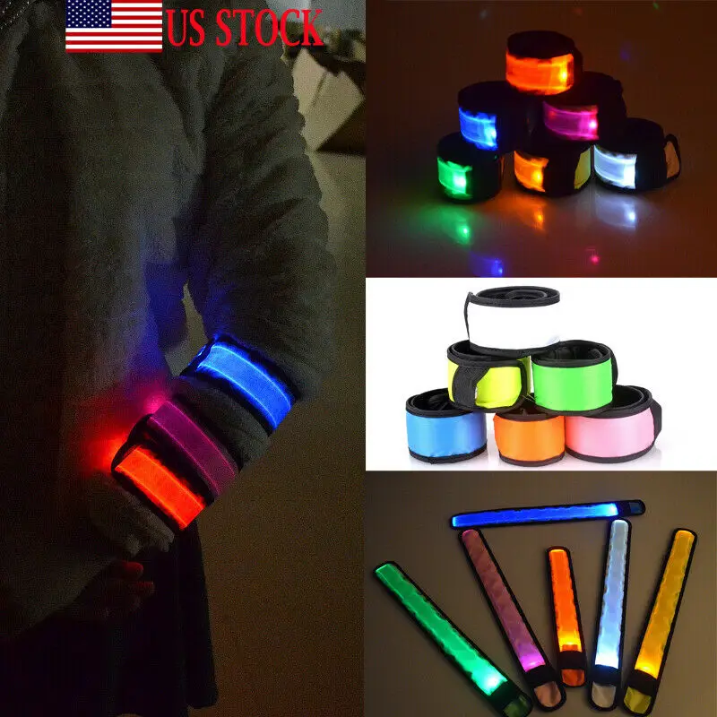 

Pudcoco Reflective LED Light Arm Armband Strap Safety Belt For Night Running Cycling