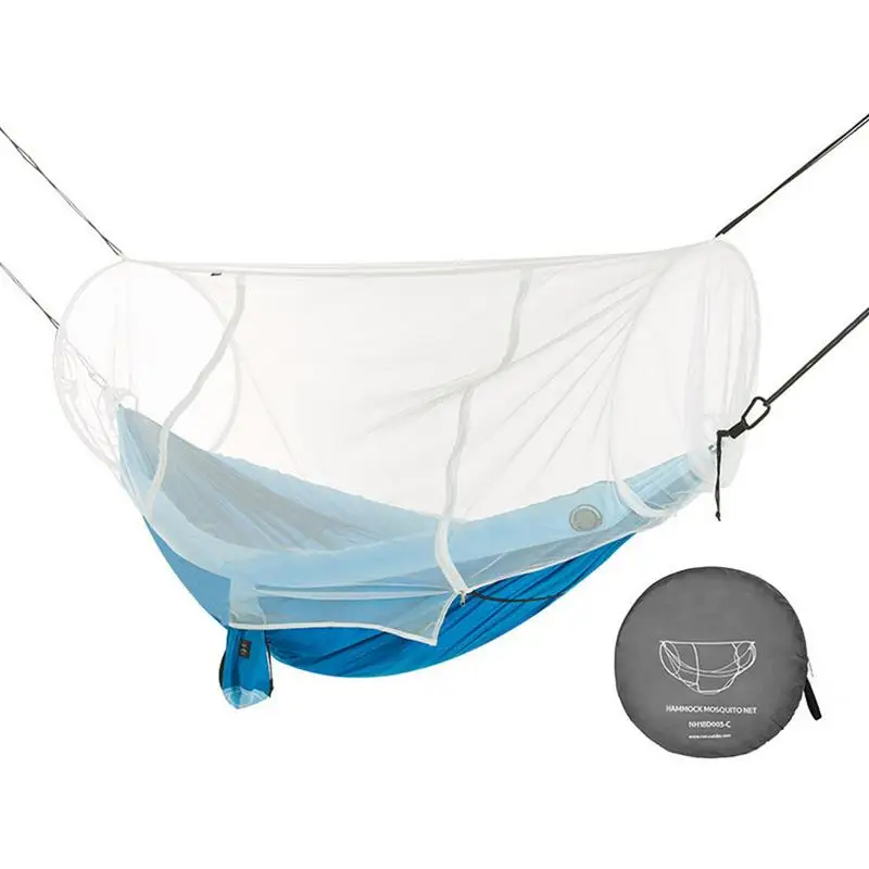 

Camping Hammock With Mesh Cover Outdoor Mosquito Net Parachute Hammock Camping Hanging Sleeping Bed Swing