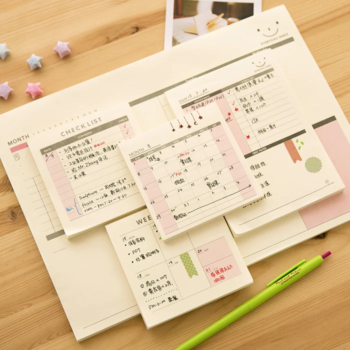 

cute and clear office work agenda memorandum 2019 planner ticky notes check list agenda