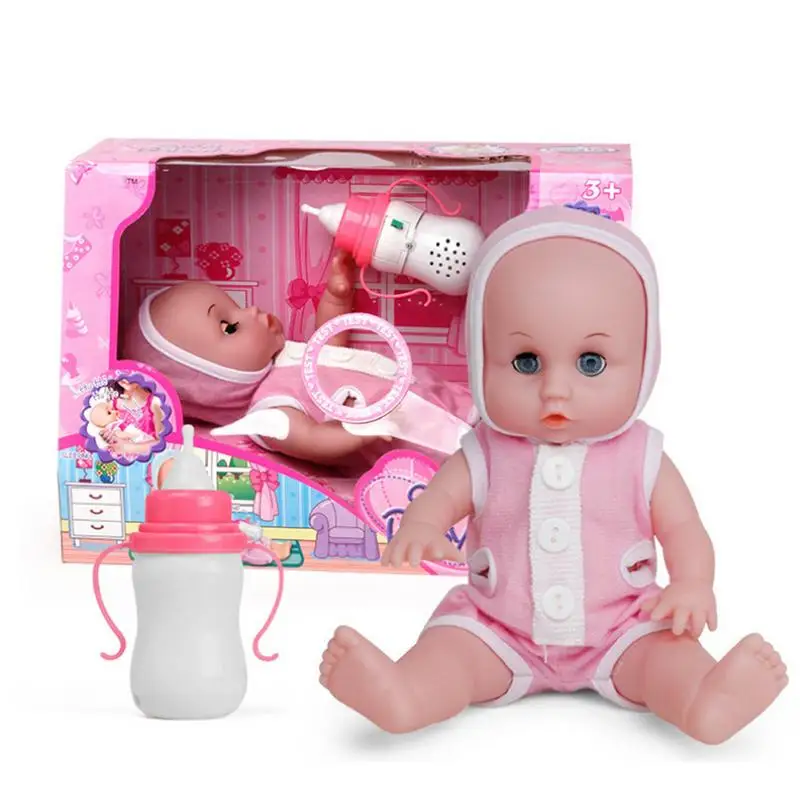 

26cm Blinking Feeding Drinking Water Pee And Speak Girl Doll Talking Newborn Doll Model Soft Reborn Baby Dolls Girl Gift
