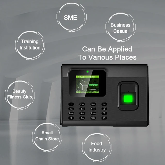 $86.4 Biometric Fingerprint Time Attendance System TCP/IP USB Fingerprint Reader Access Control Recorder Time Clock Employees Device