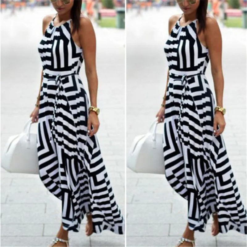 

Women Fashion Sexy Dress Women Boho Long Maxi Dresses Summer Evening Party Fashion Dress Beach Sundress