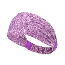 Женская эластичная повязка на голову эластичная широкая Йога Спортивная повязка для волос аксессуары геометрические полоски