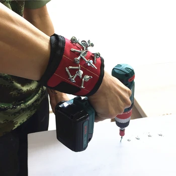 

Car Accessories Wristbands Hand Tool Magnetic Wristband Auto Repair Nails Electrician Drill Screw Tools Repair Kit Belt Tool Bag