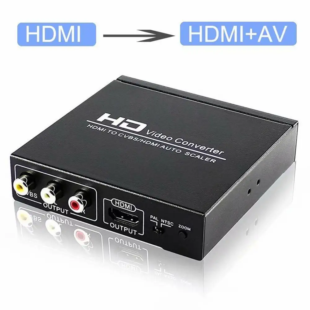 

HDMI To HDMI+AV CVBS RCA 1080P HD Adapter Converter For STB DVD PS2 PS3 PSP Support NTSC And PAL