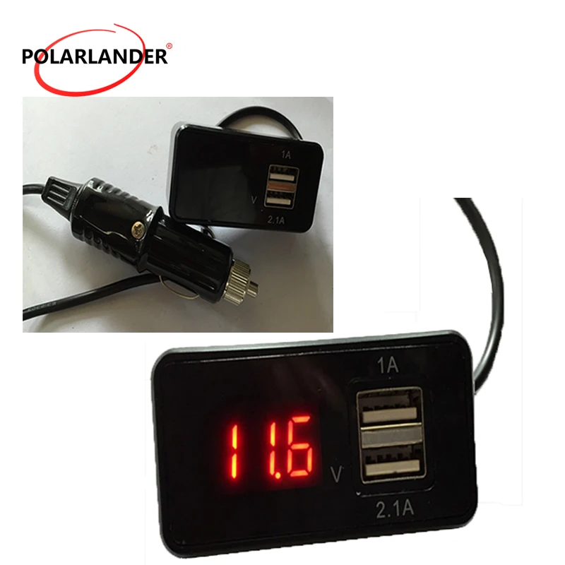 Вольтметр 2 в 1 с двумя USB-портами вольтметр цифровой светодиодный 12 В выходом 1A А