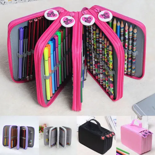 Buy 72 Slots Colored Pencil Case Cloth Pouch Bag