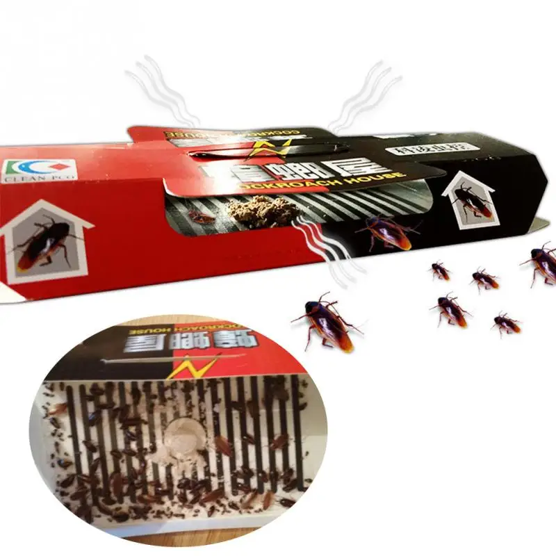 

Eco- friendly Non-toxic 10Pcs/Lot Cockroach House Cockroach Trap Repellent Killing Bait Strong Sticky Catcher Trap Pest Repeller