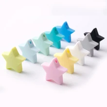 

CHEWELRY 10Pc Bpa Free Silicone Baby Teether 23Mm Silicone Star Teether Toys Teething Beads For Kids Silicone Teethers For Kids