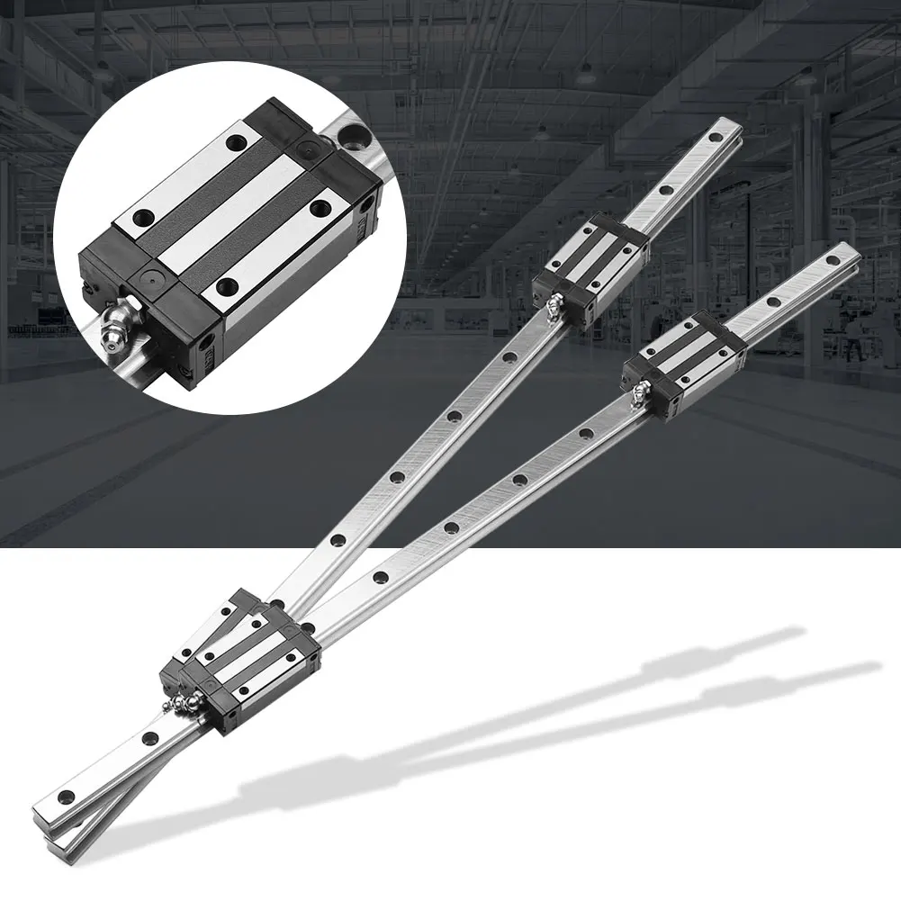 

2pcs HGR20-700mm Linear Rail Guide Rail & 4pcs Carriage Slide Block Linear Rail Carriage Linear Guide