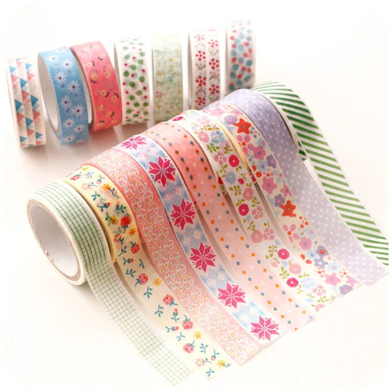 2015 Floral Decorative Tape Diary Scrapbook Decor Adhesive Tape Washi