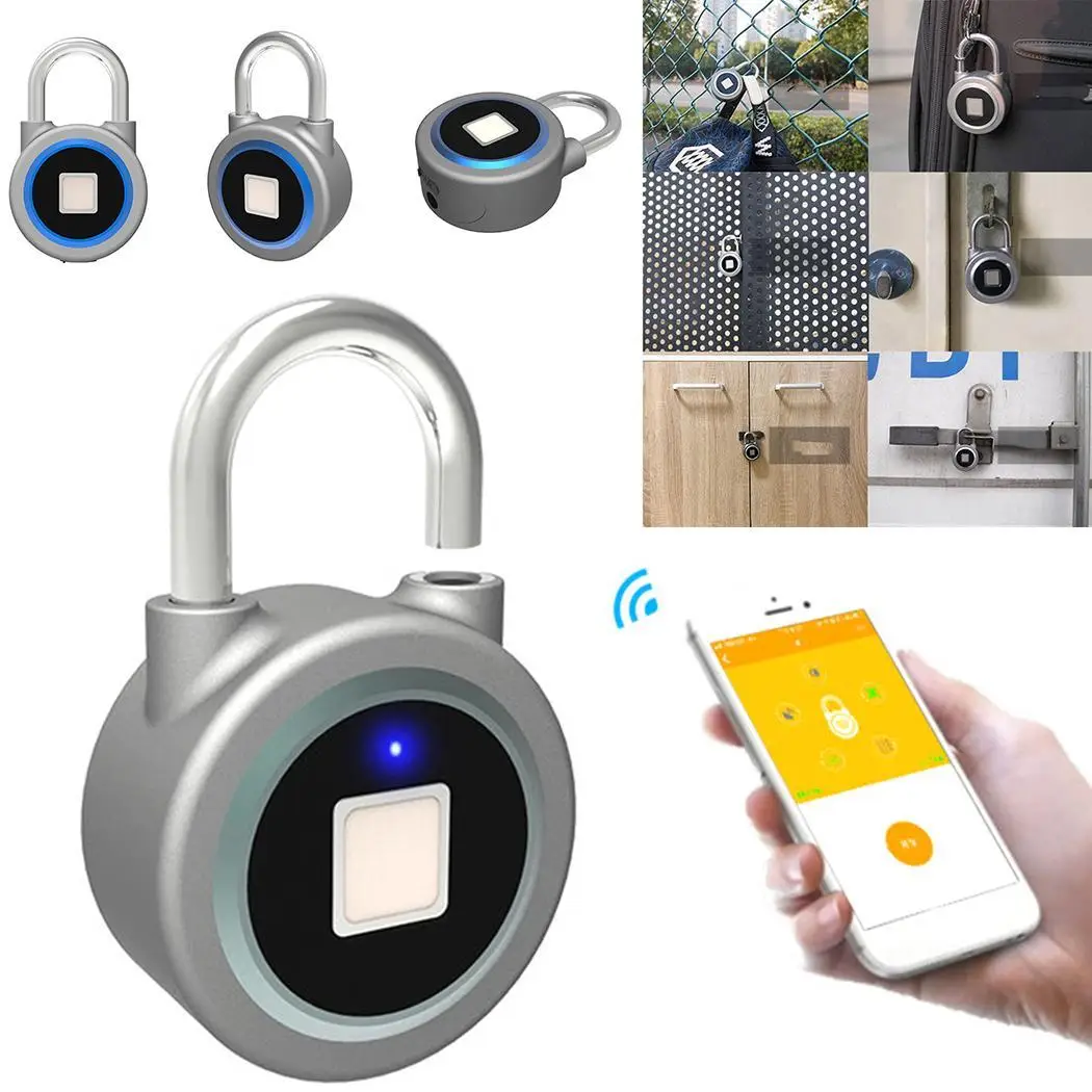 

Bluetooth Fingerprint Smart Lock Security Fast APP Unlock -25~80C 16pcs IOS, Android 4.3 or above IP65