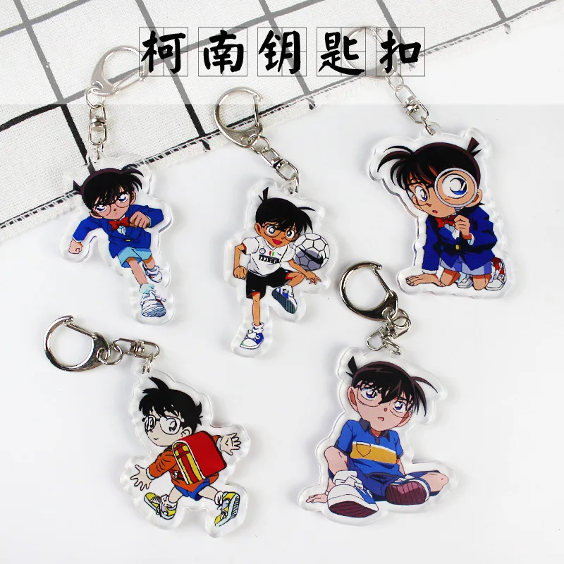 Брелок для ключей из акрила в японском аниме Detective Conan двухсторонний Модный кулон