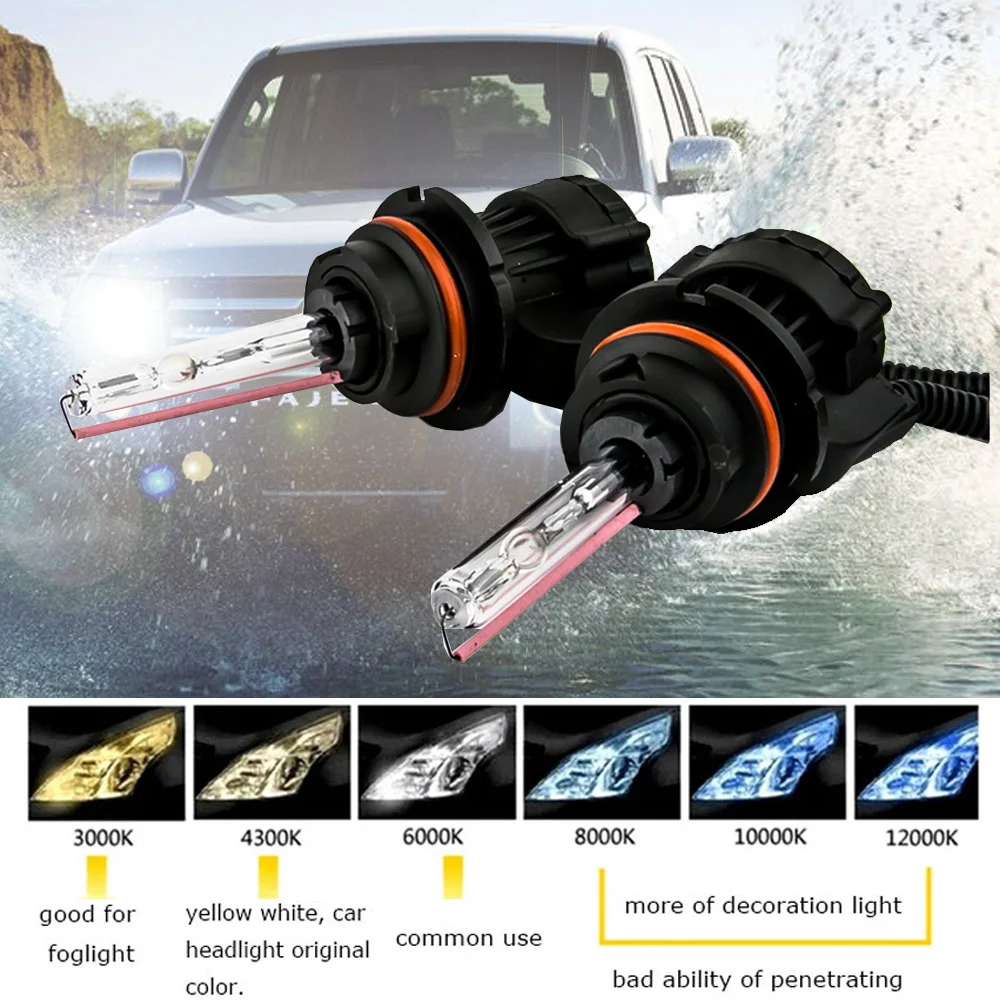 

2018 H4 Bixenon HID Hi/Lo Lamps AC 35W H4 Bi xenon H4-3 Bulb Replacement Headlight 4300K 5000K 6000K 8000K Without Ballast